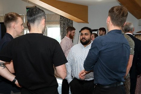 Students at an end of scheme celebration event